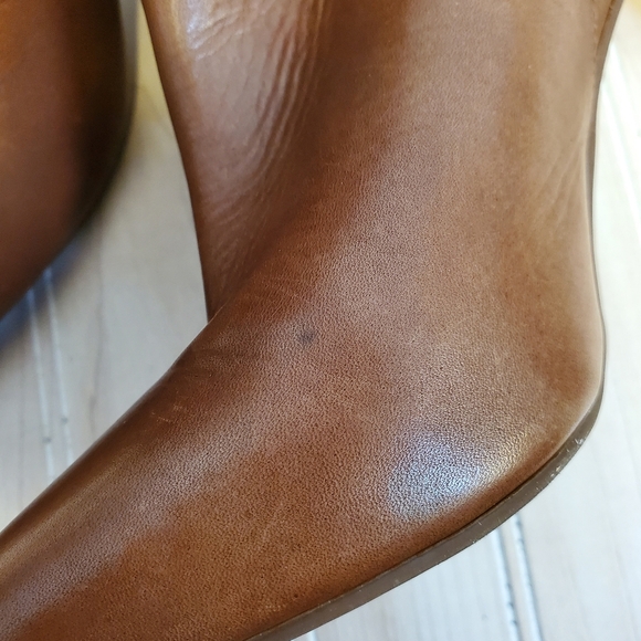 Women's Jessica Simpson Carolie Ankle Boots Booties Sz 8 Zip Carmel Brown - Picture 9 of 10